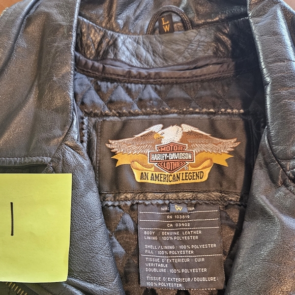 Harley-Davidson Black Leather Motorcycle Jacket - Picture 5 of 5